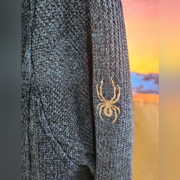 Spyder L Blue Winter Sweater, zipper pockets, like new. - Picture 6 of 11